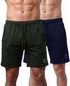 T.T. Men Regular Fit Cotton Bermuda Short With Rib Band | Side Pocket | Pack Of 2-Green,Navy