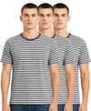 T.T. Men Slim Fit Cotton Round Neck | Striped Tees | Soft Breathable Fabric | Gym, Casual & Outdoor Wear T-Shirt Pack Of 3