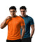 T.T. Men Dri-Fit Polyester Dot- Knit Fabric| Round Neck | Half Sleeve | Sweat-Wicking Gym & Active Wear Tees Pack Of 2 Orange,Teal