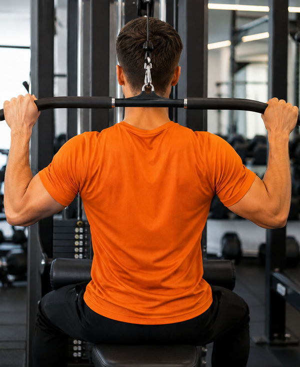 T.T. Men Dri-Fit Polyester Dot- Knit Fabric| Round Neck | Half Sleeve | Sweat-Wicking Gym & Active Wear Tees Pack Of 2 Orange,Teal