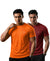 T.T. Men Dri-Fit Polyester Dot- Knit Fabric| Round Neck | Half Sleeve | Sweat-Wicking Gym & Active Wear Tees Pack Of 2 Orange,Maroon