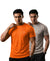 T.T. Men Dri-Fit Polyester Dot- Knit Fabric| Round Neck | Half Sleeve | Sweat-Wicking Gym & Active Wear Tees Pack Of 2 Orange,Light Grey