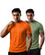 T.T. Men Dri-Fit Polyester Dot- Knit Fabric| Round Neck | Half Sleeve | Sweat-Wicking Gym & Active Wear Tees Pack Of 2 Orange,Light Green
