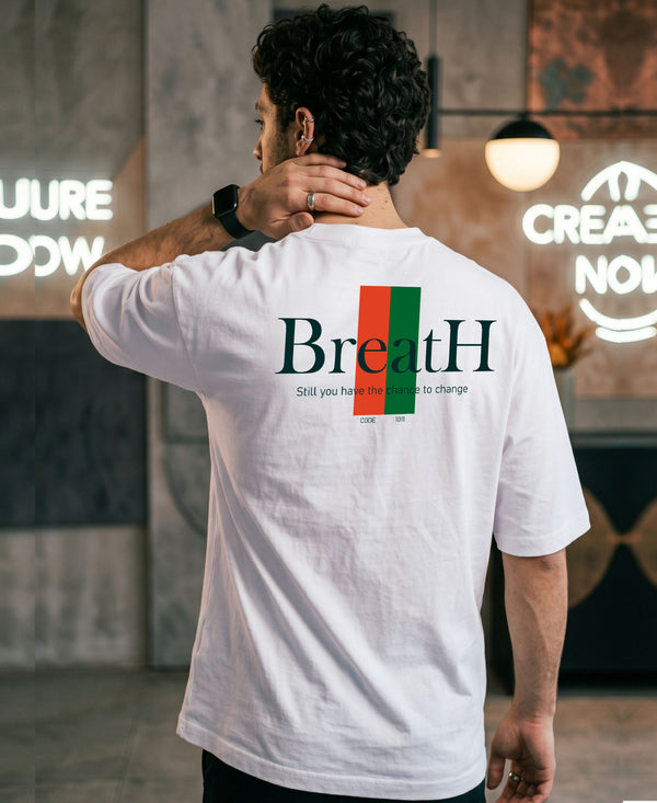T.T. Men|Oversized Printed T-Shirt|Round Neck|Soft Breathable Cotton Fabric | Street , Casual & Outdoor Wear Tees|Change Print|White