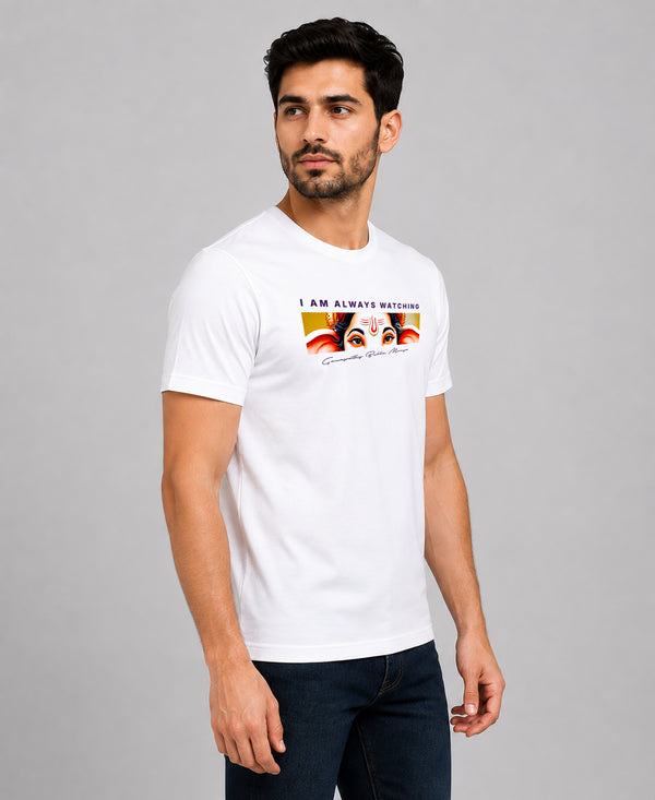 T.T. Men Devotional Ganesh Graphic Printed| Half Sleeves | Cotton Blended T-Shirts For Men | Regular Fit | Perfect for Ganesh Chaturthi (Non-Returnable | Non-Exchangeable Item)