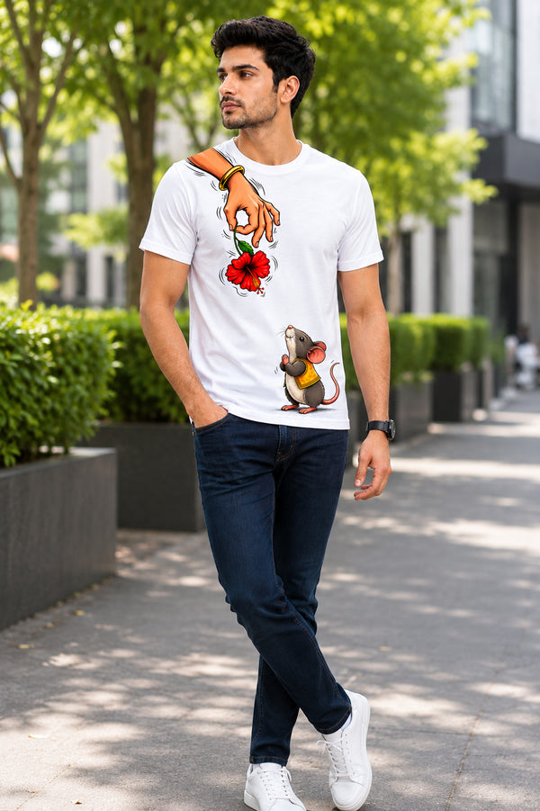T.T. Men Devotional Ganesh Graphic Printed| Half Sleeves | Cotton Blended T-Shirts For Men | Regular Fit | Perfect for Ganesh Chaturthi (Non-Returnable | Non-Exchangeable Item)
