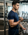 T.T. Men Dri-Fit Polyester Dot- Knit Fabric| Round Neck | Half Sleeve | Sweat-Wicking Gym & Active Wear Tees Pack Of 2 Movie-Navy