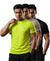 T.T. Men Dri-Fit Polyester Dot- Knit Fabric| Round Neck | Half Sleeve | Sweat-Wicking Gym & Active Wear Tees Pack Of 3 Neon Green,Light Grey,Black