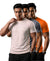 T.T. Men Dri-Fit Polyester Dot- Knit Fabric| Round Neck | Half Sleeve | Sweat-Wicking Gym & Active Wear Tees Pack Of 3 Movie,Steel Grey,Orange