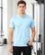 Hiflyers Men|Regular Fit|Dri-Fit|Pique Polo Half Sleeve T-Shirt For Men|Polo For Men|Sky Blue