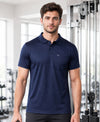 Hiflyers Men|Regular Fit|Dri-Fit|Pique Polo Half Sleeve T-Shirt For Men|Polo For Men|Navy
