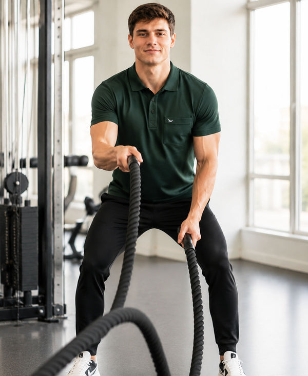 Hiflyers Men|Regular Fit|Dri-Fit|Pique Polo Half Sleeve T-Shirt For Men|Polo For Men|Dark Green