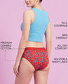 T.T. Women|Cotton|Mid-Rise|Full Coverage Desire Printed Briefs For Daily Wear|Soft Breathable Comfortable Panty|Pack Of 2|Red,Sky Blue