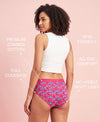 T.T. Women|Cotton|Mid-Rise|Full Coverage Desire Printed Briefs For Daily Wear|Soft Breathable Comfortable Panty|Pack Of 2|Pink,Red