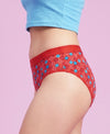 T.T. Women|Cotton|Mid-Rise|Full Coverage Desire Printed Briefs For Daily Wear|Soft Breathable Comfortable Panty|Pack Of 2|Pink,Red