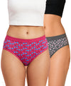 T.T. Women|Cotton|Mid-Rise|Full Coverage Desire Printed Briefs For Daily Wear|Soft Breathable Comfortable Panty|Pack Of 2|Pink,Grey