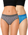 T.T. Women|Cotton|Mid-Rise|Full Coverage Desire Printed Briefs For Daily Wear|Soft Breathable Comfortable Panty|Pack Of 2|Grey,Sky Blue