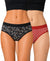 T.T. Women|Cotton|Mid-Rise|Full Coverage Desire Printed Briefs For Daily Wear|Soft Breathable Comfortable Panty|Pack Of 2|Black,Red