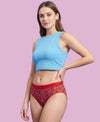 T.T. Women|Cotton|Mid-Rise|Full Coverage Desire Printed Briefs For Daily Wear|Soft Breathable Comfortable Panty|Pack Of 4|Pink,Blue,Red,Red