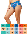 T.T. Women|Cotton|Mid-Rise|Full Coverage Desire Printed Briefs For Daily Wear|Soft Breathable Comfortable Panty|Pack Of 3|Blue,Red,Red