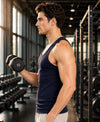 T.T. Men|Desire Premium Gym Vest|Pure Cotton|Rib Fabric|Moisture-Wicking, Breathable & Stretchable Sleeveless Undershirt| Ideal For Gym, Sports & Daily Wear|Pack Of 2|Red,Navy