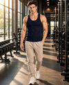 T.T. Men|Desire Premium Gym Vest|Pure Cotton|Rib Fabric|Moisture-Wicking, Breathable & Stretchable Sleeveless Undershirt| Ideal For Gym, Sports & Daily Wear|Pack Of 2|Navy,Green