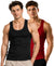 T.T. Men|Desire Premium Gym Vest|Pure Cotton|Rib Fabric|Moisture-Wicking, Breathable & Stretchable Sleeveless Undershirt| Ideal For Gym, Sports & Daily Wear|Pack Of 2|Black,Red
