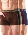 T.T. Jazzz Men’S Cotton Trunk With Outer Pocket|Comfortable Fit|Top Elastic Waistband|Pack Of 5|Brown,Dark Brown,Green,Maroon,Navy