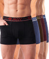 T.T. Jazzz Men’S Cotton Trunk With Outer Pocket|Comfortable Fit|Top Elastic Waistband|Pack Of 5|Black,Blue,Brown,Maroon,Navy