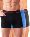 T.T. Jazzz Men’S Cotton Trunk With Outer Pocket|Comfortable Fit|Top Elastic Waistband|Pack Of 3|Black,Sky Blue,Dark Grey
