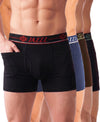 T.T. Jazzz Men’S Cotton Trunk With Outer Pocket|Comfortable Fit|Top Elastic Waistband|Pack Of 4|Black,Blue,Brown,Dark Brown