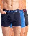 T.T. Jazzz Men’S Cotton Trunk With Outer Pocket|Comfortable Fit|Top Elastic Waistband|Pack Of 3|Navy,Sky Blue,Dark Grey