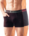 T.T. Jazzz Men’S Cotton Trunk With Outer Pocket|Comfortable Fit|Top Elastic Waistband|Pack Of 2|Dark Brown,Dark Grey