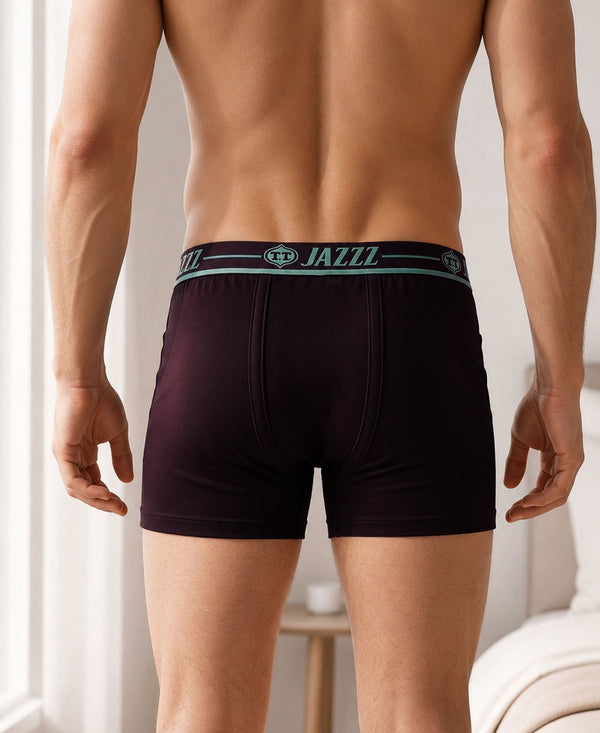 T.T. Jazzz Men’S Cotton Trunk With Outer Pocket|Comfortable Fit|Top Elastic Waistband|Pack Of 2|Dark Brown,Dark Grey