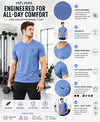 HiFlyers Men Regular Fit Polyster Pique Round Neck Half Sleev Tshirt Blue