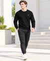 T.T. Men Classic Winter Essential T-Shirt|Polyester 180 Gsm|Regular Fit|Round Neck|Full Sleeve Tees|Pack Of 2|Black,Onion