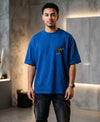 T.T. Men OversizedGraaphic Printed T-Shirt Royal Blue