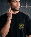 T.T. Men OversizedGraaphic Printed T-Shirt Black