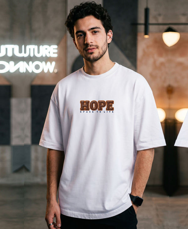 T.T. Men OversizedGraaphic Printed T-Shirt White