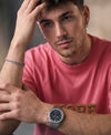 T.T. Men OversizedGraaphic Printed T-Shirt Pink