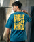 T.T. Men OversizedGraaphic Printed T-Shirt Teal Blue