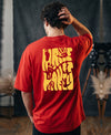 T.T. Men OversizedGraaphic Printed T-Shirt Red