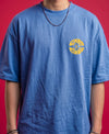 T.T. Men OversizedGraaphic Printed T-Shirt Sky Blue