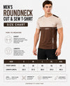 T.T. Men Dri-Fit Cut & Sew Design T-ShirtPack Of 1 Brown-Beige