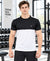 T.T. Men Dri-Fit Cut & Sew Design T-ShirtPack Of 1 White-Black