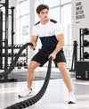 T.T. Men Dri-Fit Cut & Sew Design T-ShirtPack Of 1 Navy-White