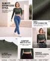 T.T. Women|Slim Fit Ribbed Top|Stretchable Cotton Rib Fabric| Trendy High Street Casual & Office Wear Full Sleeve Crop Tee|Desire Rib Tshirt For Women||Olive