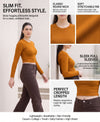 T.T. Women|Stylish Crop Top|Ribbed Slim Fit Full Sleeve Round Neck Trendy Casual Wear Top|Stretchable Cotton Fabric|Tshirt|Top||Mustard