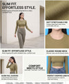 T.T. Women|Stylish Crop Top|Ribbed Slim Fit Full Sleeve Round Neck Trendy Casual Wear Top|Stretchable Cotton Fabric|Tshirt|Top||Dark Green