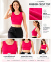 T.T. Women|Ribbed Crop Top|Sleeveless Round Neck Slim Fit Aesthetic Streetwear Top|Stretchable Cotton Fabric|Tshirt|Top||Pink